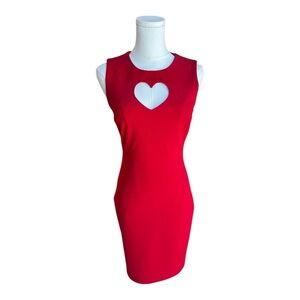 Red Heart Cutout Mini Dress